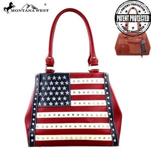 Montana West USA American Flag Tote Bag